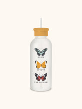 Load image into Gallery viewer, Grow, Evolve, Transform Glass Water Bottle w/ Straw
