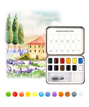 Load image into Gallery viewer, Essential Watercolor Set of 12 with Brush
