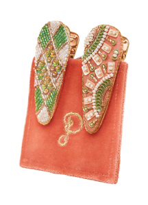 Sunny & Check Jewelled Hair Clips