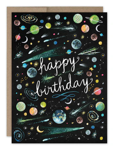 Outer Space Birthday Card