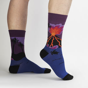 Volcanoes Men's Crew Socks
