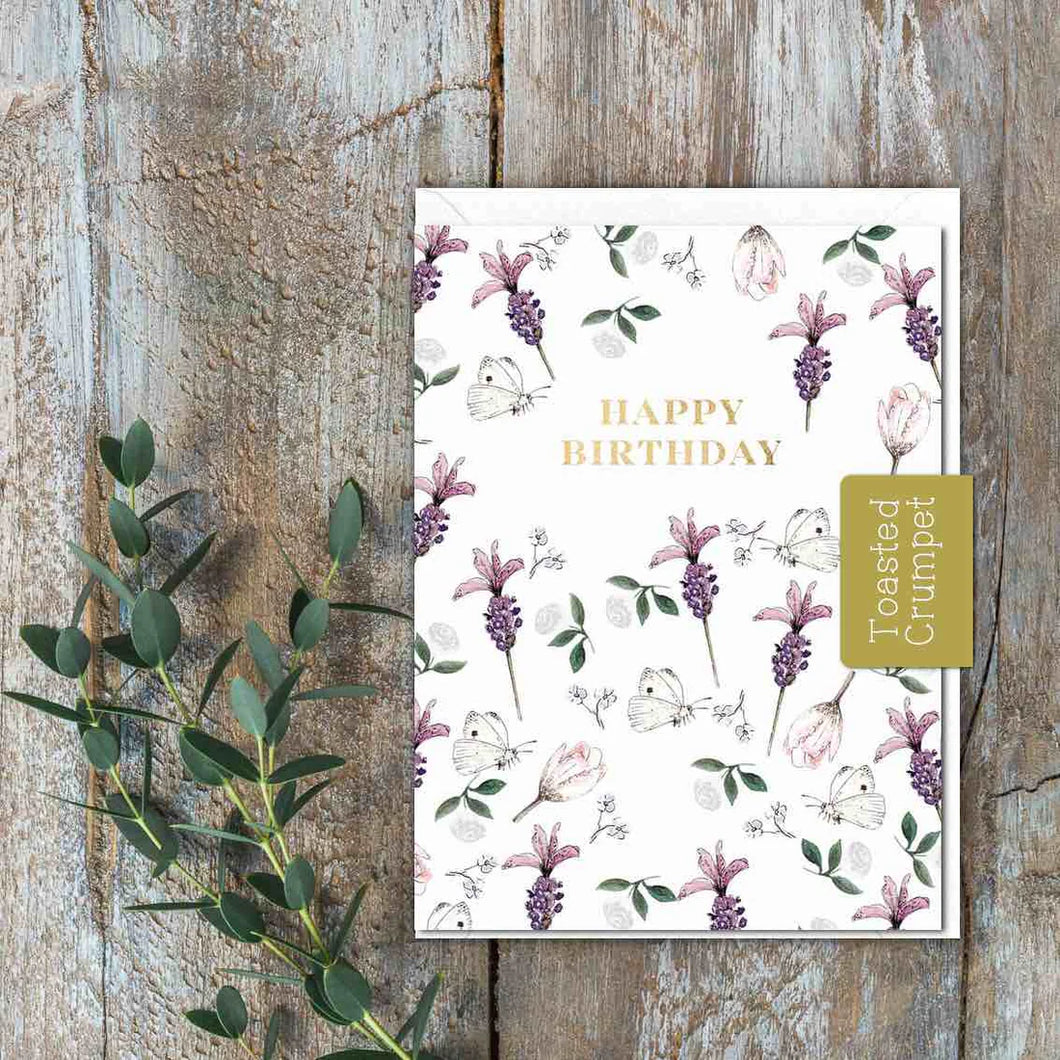 Lavender Happy Birthday Card