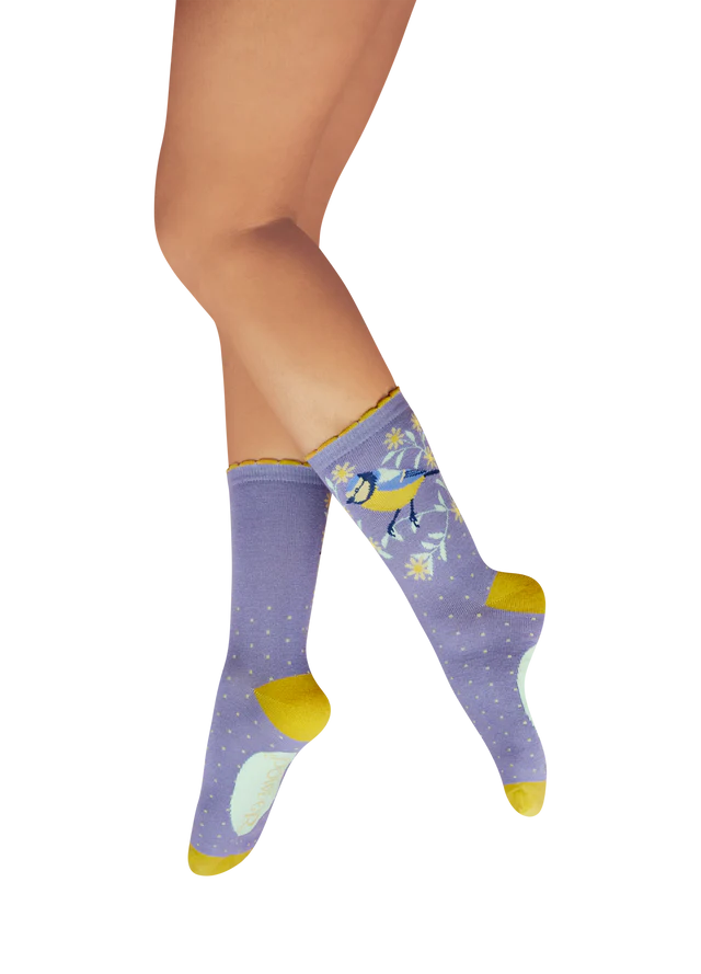 Blooming Blue Tit Ladies' Ankle Socks