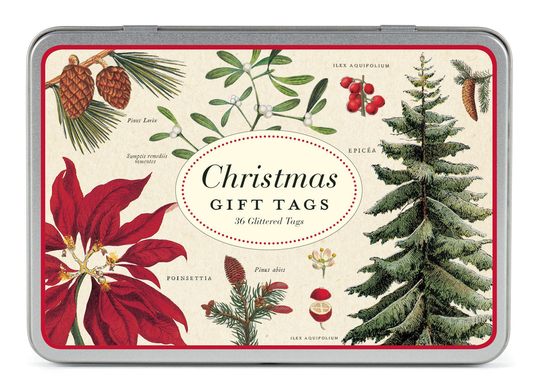 Christmas Botanica Glitter Gift Tags