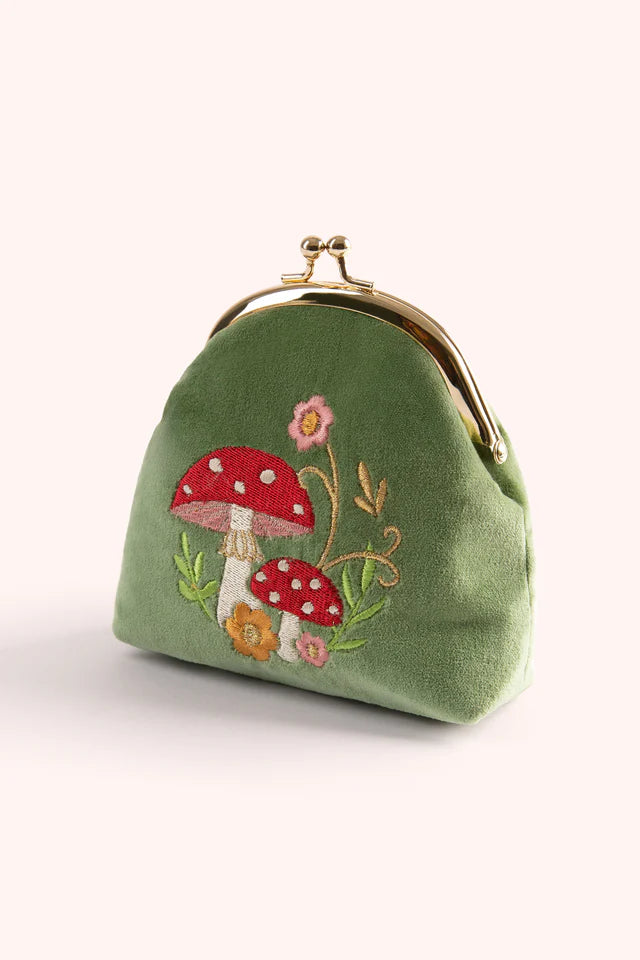 Toadstool Velvet Coin Purse