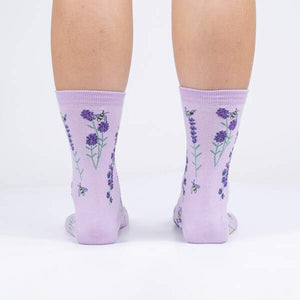 Bees and Lavender Women's Crew Socks
