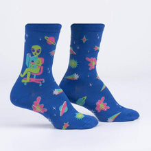 Load image into Gallery viewer, InterGalactic Reading List Women&#39;s Crew Socks
