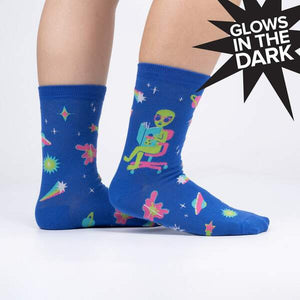 InterGalactic Reading List Women's Crew Socks