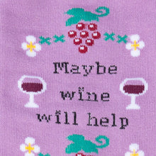 Load image into Gallery viewer, Maybe Wine Will Help Women's Crew Socks
