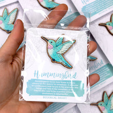 Load image into Gallery viewer, Hummingbird Wood Pin
