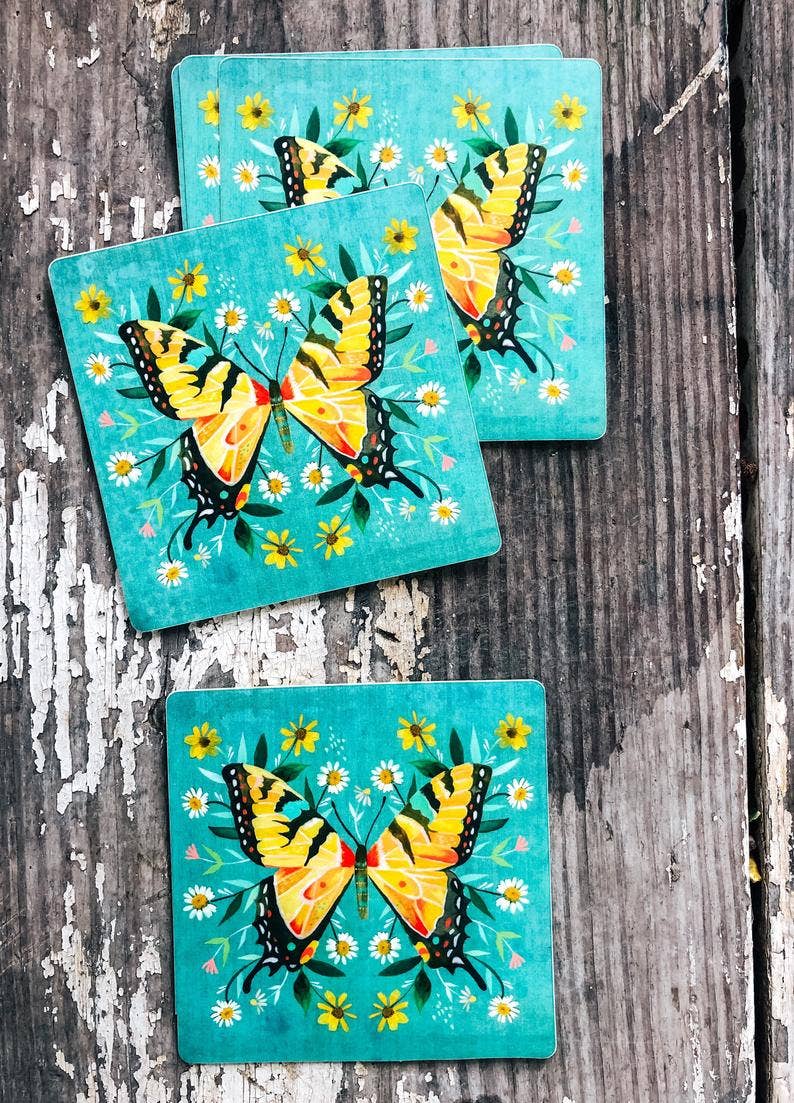 Swallowtail Butterfly Matte Sticker