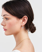 Load image into Gallery viewer, Bow Pearl Huggie Earrings

