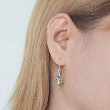 Load image into Gallery viewer, SS Floral Blossom Drop Earrings
