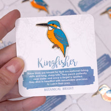 Load image into Gallery viewer, Kingfisher Bird Enamel Pin

