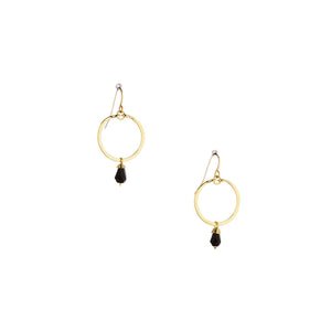 Gold Wire Wrapped Beaded Earrings