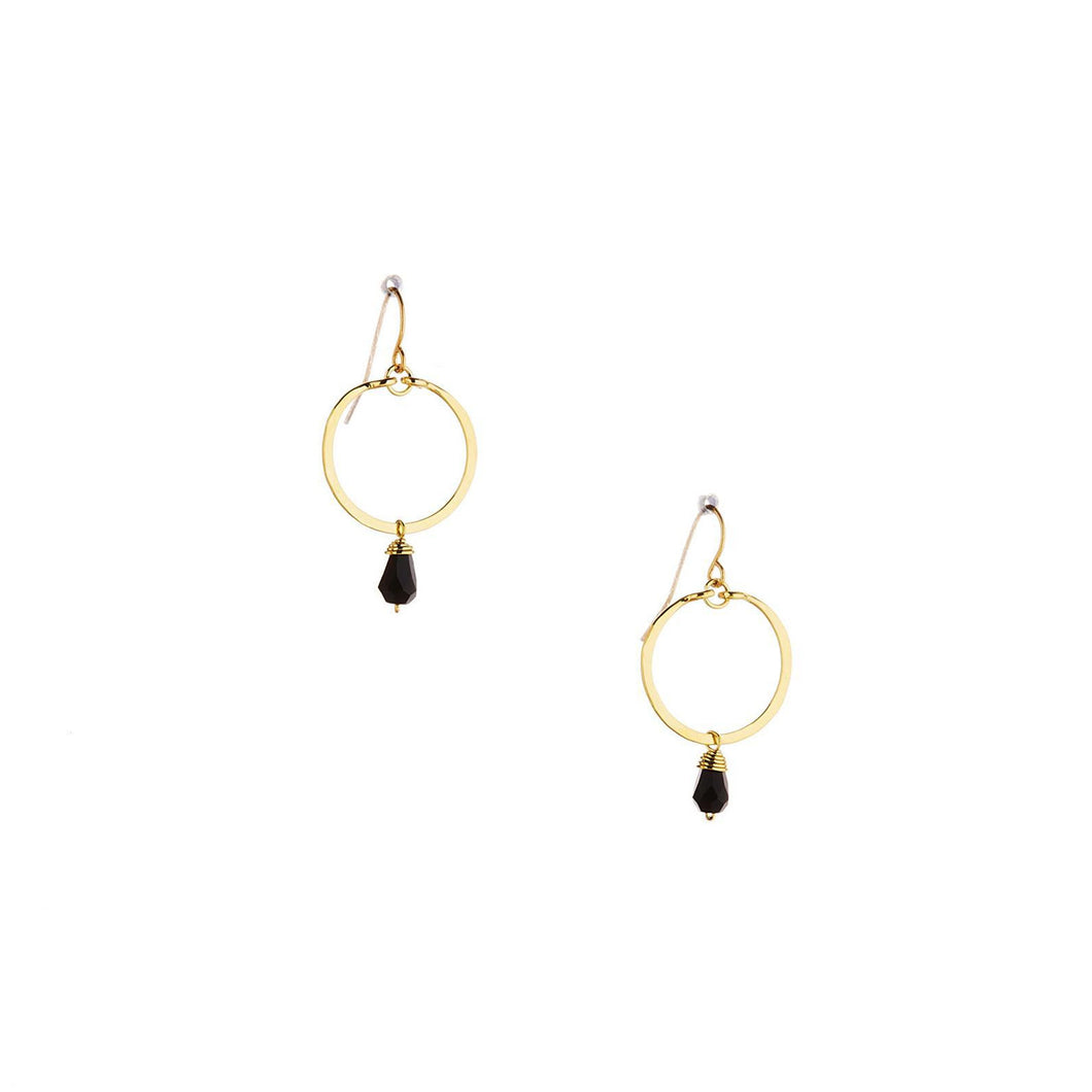 Gold Wire Wrapped Beaded Earrings