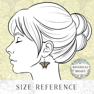 Swallowtail Butterfly Earrings: Gold