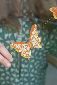 British Butterfly Sewn Garland
