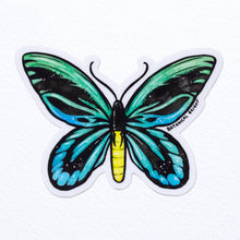 Load image into Gallery viewer, Queen Alexandras Birdwing Butterfly Waterproof Vinyl Sticker
