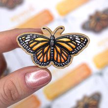 Load image into Gallery viewer, Monarch Butterfly Wood Pin
