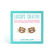 Load image into Gallery viewer, Raccoon Earrings
