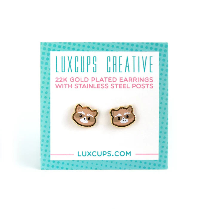 Raccoon Earrings