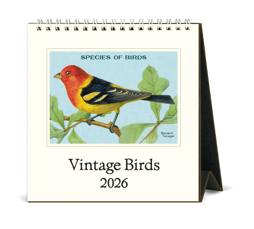 Vintage Birds Desk Calendar