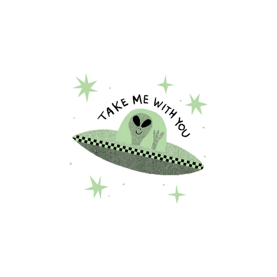 Take Me With You Glow-in-the-Dark Tattoo Pair