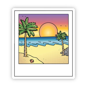 Sunset Polaroid Picture Beach Aesthetic VSCO Sticker