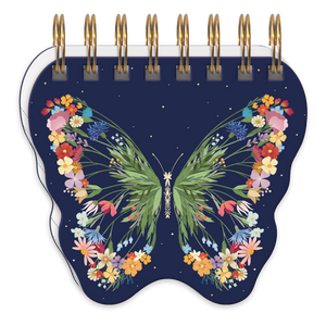 Garden Butterfly Spiral Notepad