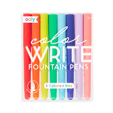 Load image into Gallery viewer, Color Write Fountain Pens Set of 8
