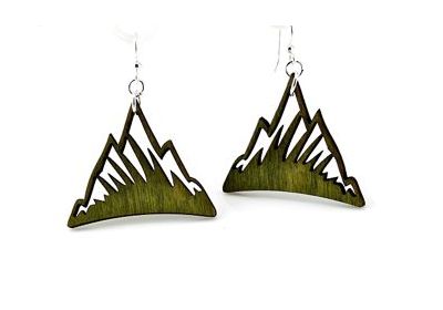 Mountain Wooden Earrings