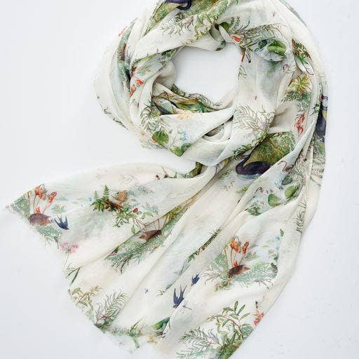 Whispering Willows Ivory Lightweight Scarf
