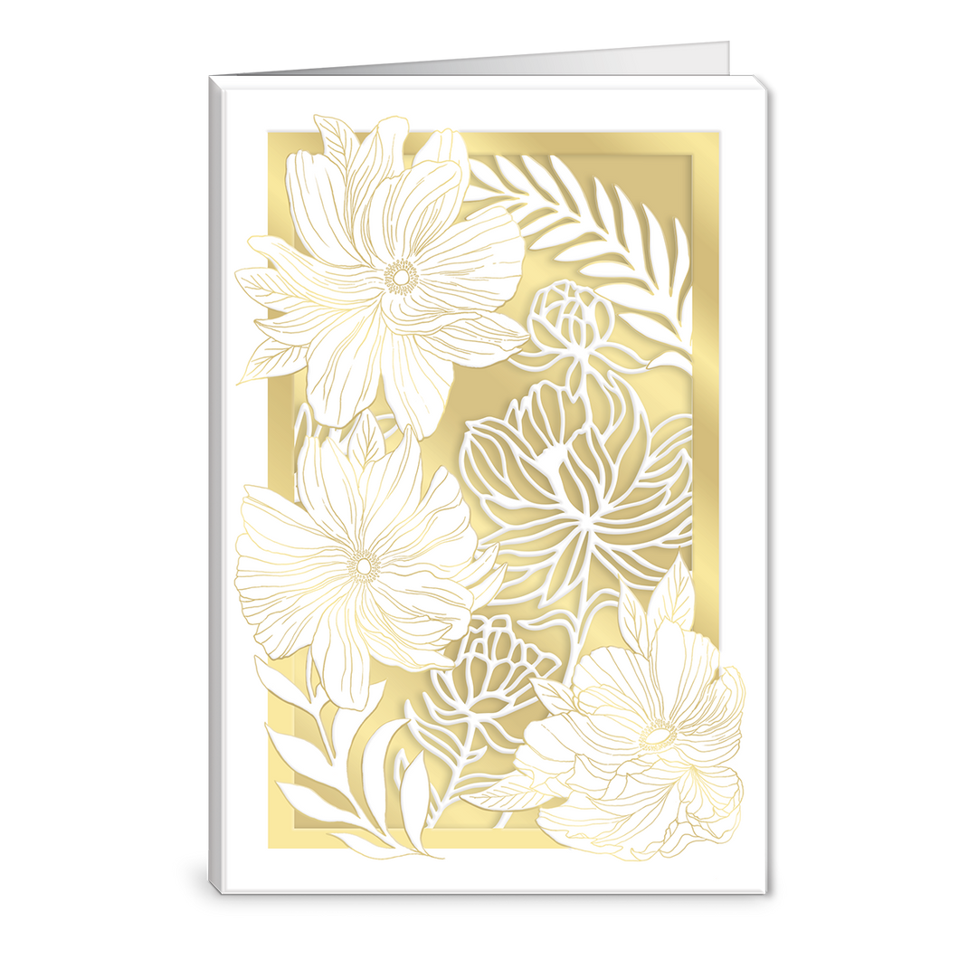 White Dahlias Greeting Card