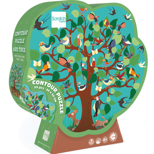 Bird Tree Contour Puzzle