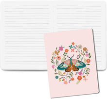 Load image into Gallery viewer, Floral Moth Coptic-Bound Journal

