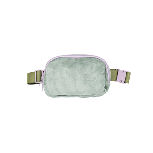Corduroy Mint Simple Belt Bag