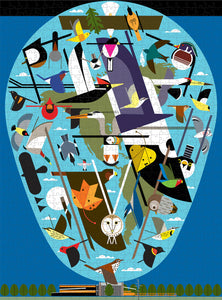 Charley Harper: We Think the World of Birds 1000pc Jigsaw Puzzle