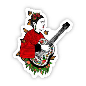 Frida Kahlo: Guitar and Butterfly Sticker