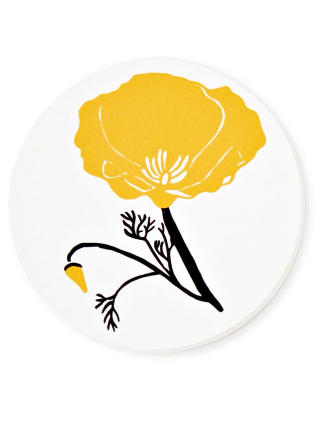 California Poppy Stone Coaster