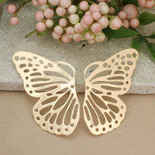 Load image into Gallery viewer, La Mariposa Gold Butterfly Wing Earrings
