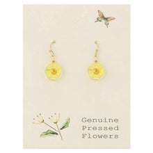 Load image into Gallery viewer, Yellow Dried Flower Earrings
