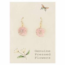 Load image into Gallery viewer, Pink Baby&#39;s Breath Dried Flower Earrings
