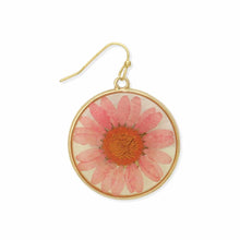 Load image into Gallery viewer, Pink Chrysanthemum Dried Flower Earrings

