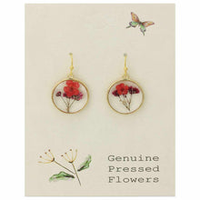Load image into Gallery viewer, Pink Dried Flower Round Earrings
