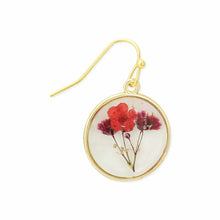 Load image into Gallery viewer, Pink Dried Flower Round Earrings
