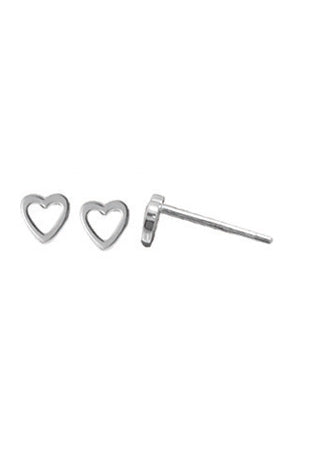 SS Cut Out Heart Stud Earring