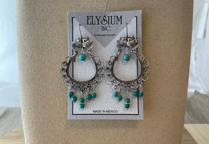 Oxaca Bird with Beads Earring