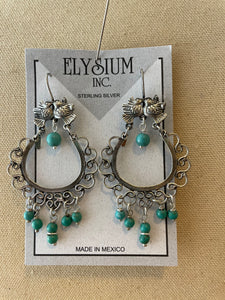 Oxaca Bird with Beads Earring