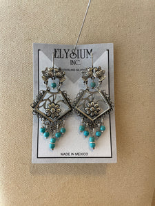 Oxaca Bird with Beads Earring